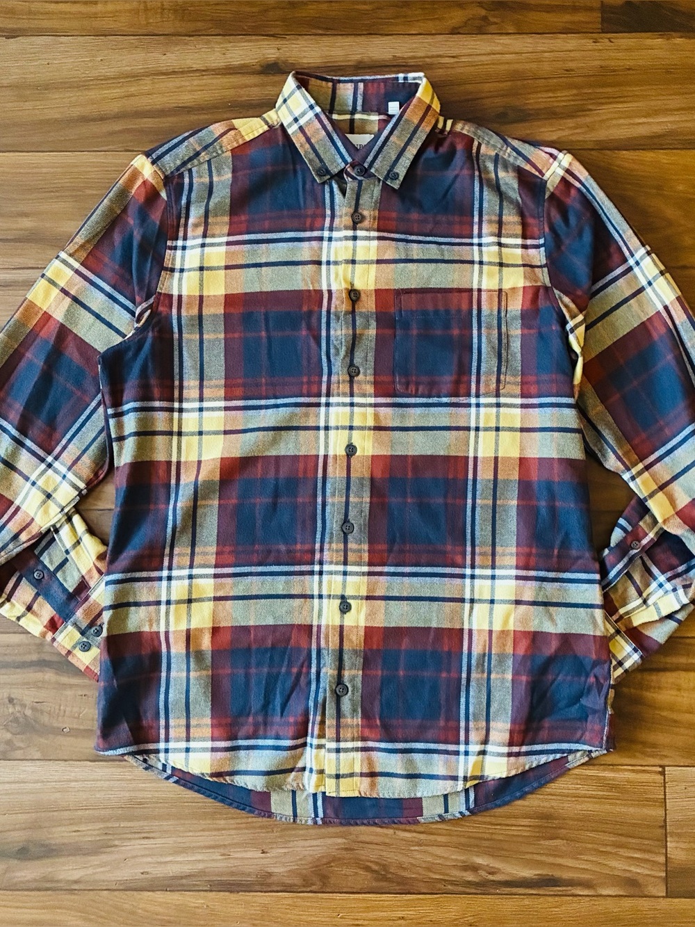 Haupt 1926 Plaid Modern Fit Mens Long Sleeve Button Down Mens Size M